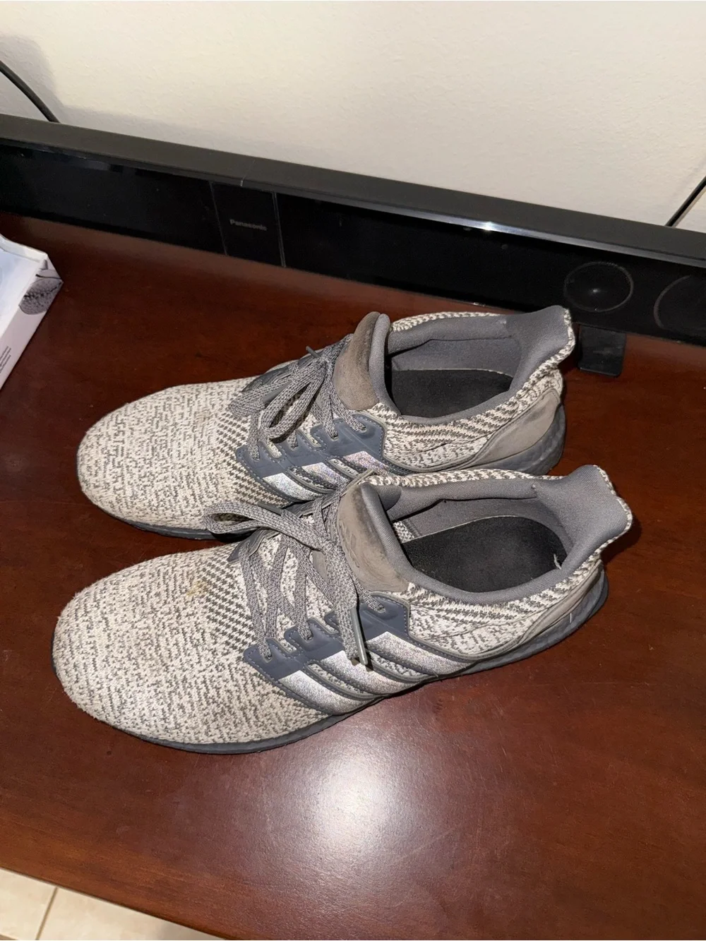 adidas Grey Heather Knit Running Shoes